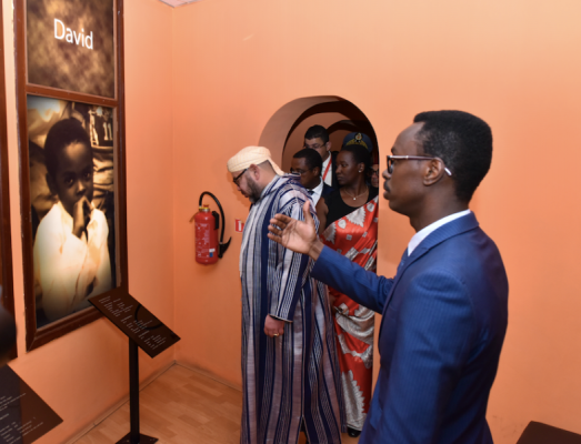 His Majesty King Mohammed VI of Morocco visits the Kigali Genocide Memorial. (Photo credit KGM)