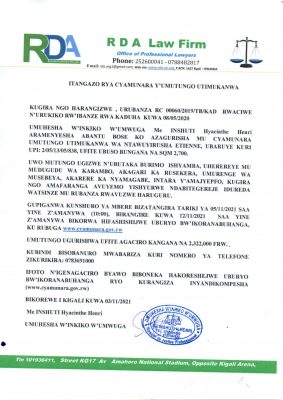 ITANGAZO-RYA-CYAMUNARA-NTAWUYIRUSHA-ETIENNE-05-11-202120211103