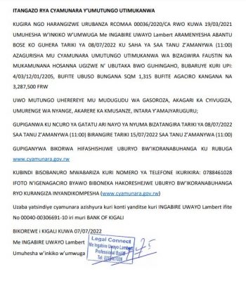 Itangazo-Bizagwira