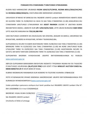 ITANGAZO-RYA-CYAMUNARA-ASSIST-2