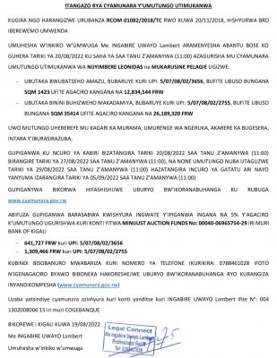 ITANGAZO-RYA-CYAMUNARA-Radio-Leonidas