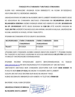 ITANGAZO RYA CYAMUNARA BICAMUMPAKA 1-page-001